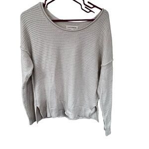 Lucky Brand Women's Gray Crew Neck Sweater